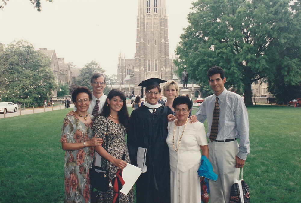Dr. Scott with family at Duke graduation