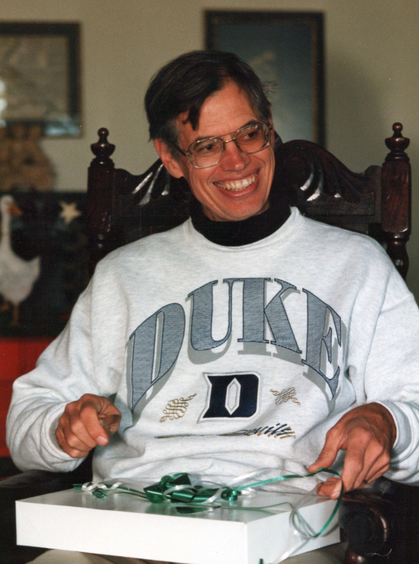 Dr. Scott in Duke sweatshirt